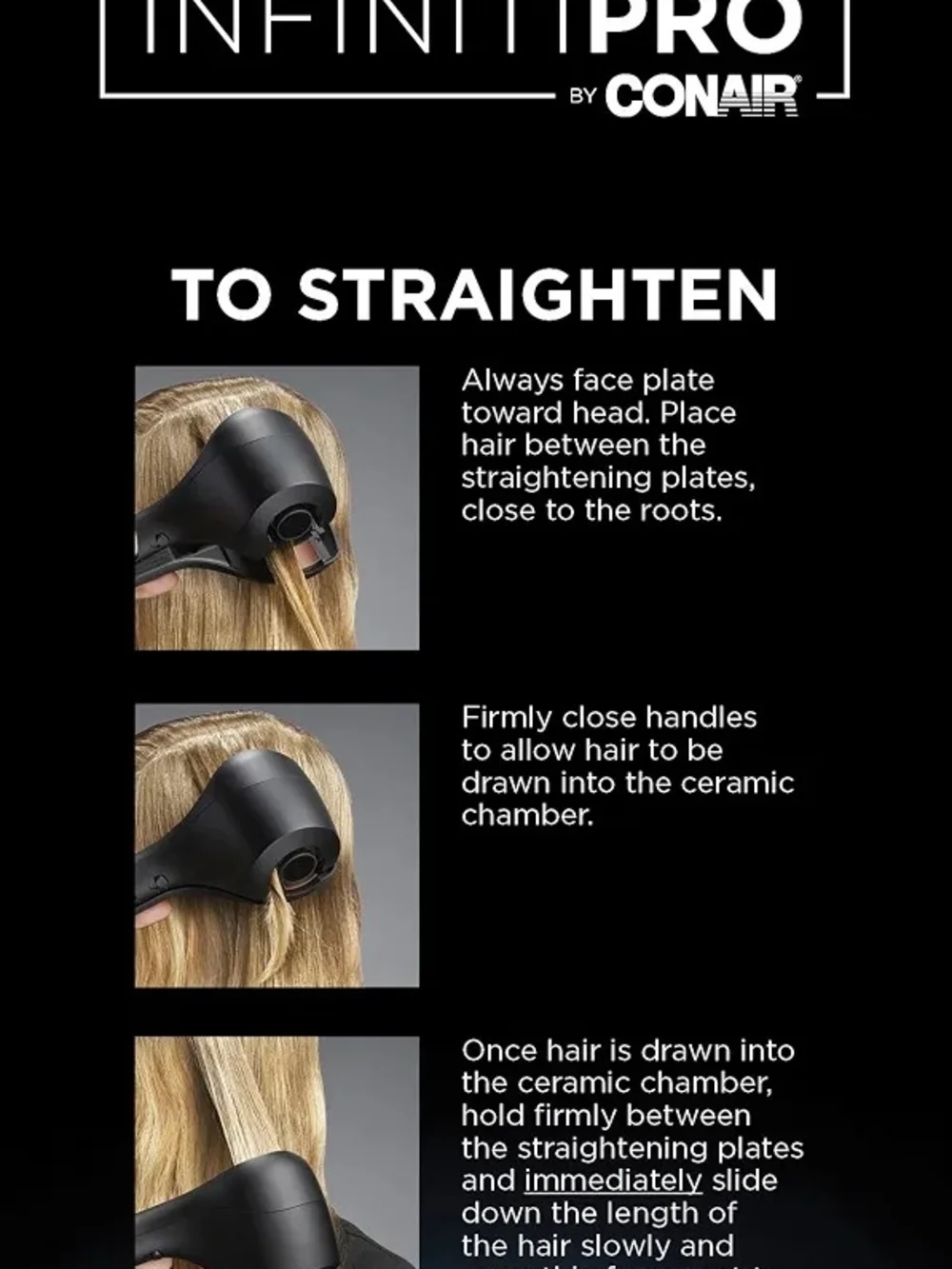 INFINITIPRO BY CONAIR Smooth &Wave Curl or Straighten w/ 1 Styling Tool Hair Oil